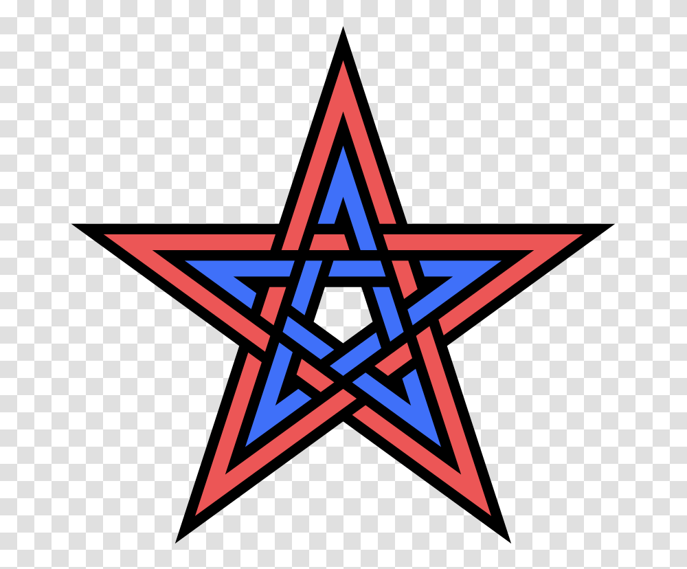 Double Interlaced Pentagram, Star Symbol, Cross, Airplane, Aircraft Transparent Png