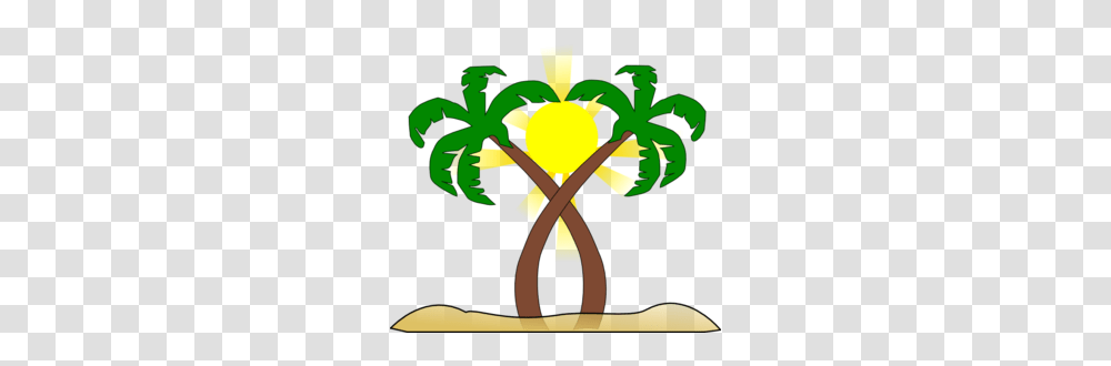 Double Palm Beach Clip Art, Plant, Tree, Produce, Food Transparent Png
