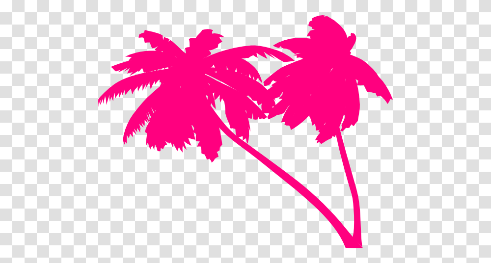 Double Pink Palm Trees Clip Art Vector Clip Palm Tree Vector, Leaf, Plant, Maple Leaf Transparent Png