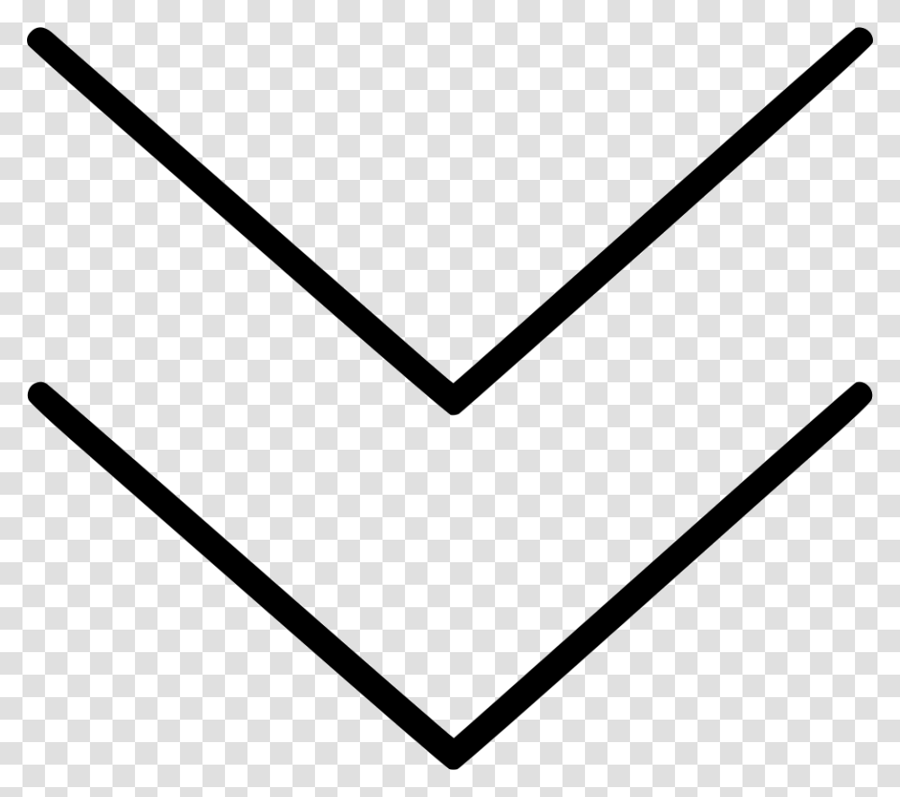 Double Pointers Line Down, Envelope, Triangle, Mail Transparent Png