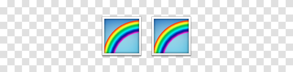 Double Rainbow Emoji Meanings Emoji Stories, Nature, Outdoors, Sky, Horizon Transparent Png