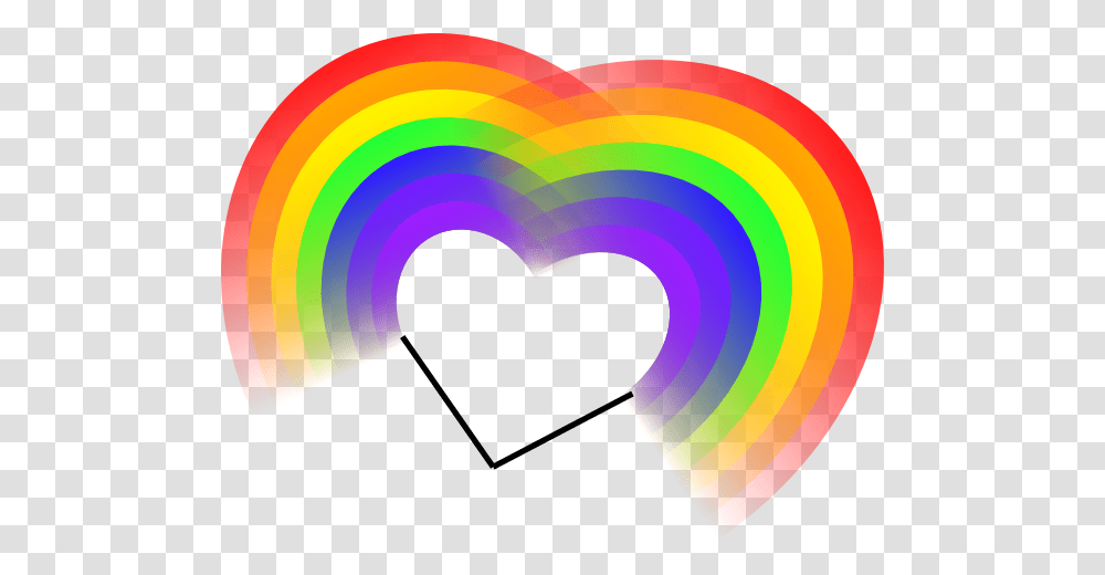 Double Rainbow Heart Clip Art, Purple, Tape, Light Transparent Png