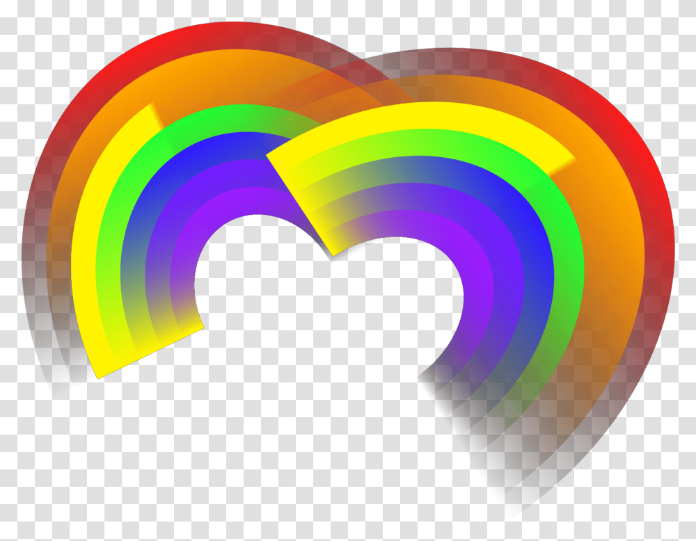 Double Rainbow Heart Svg Vector Vertical, Graphics, Ornament, Pattern, Fractal Transparent Png