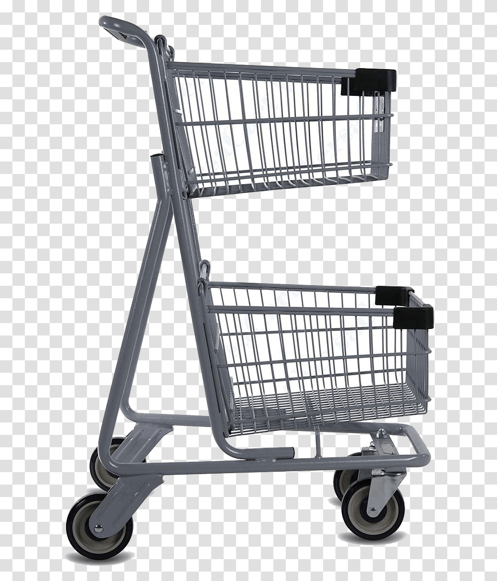 Double Shopping Cart, Crib, Furniture Transparent Png
