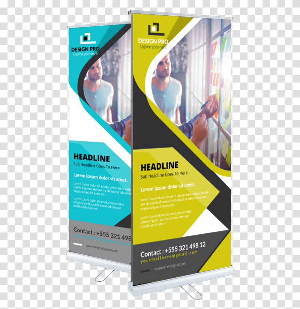 Double Sided Roller Banner Flyer, Poster, Paper, Advertisement, Brochure Transparent Png