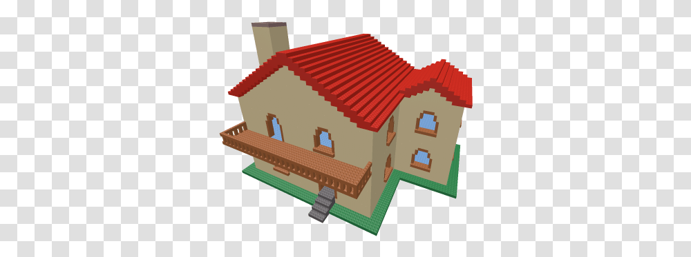 Double Story Old House With Small Room And Balcony Roblox Low Slope, Toy, Roof, Housing, Building Transparent Png