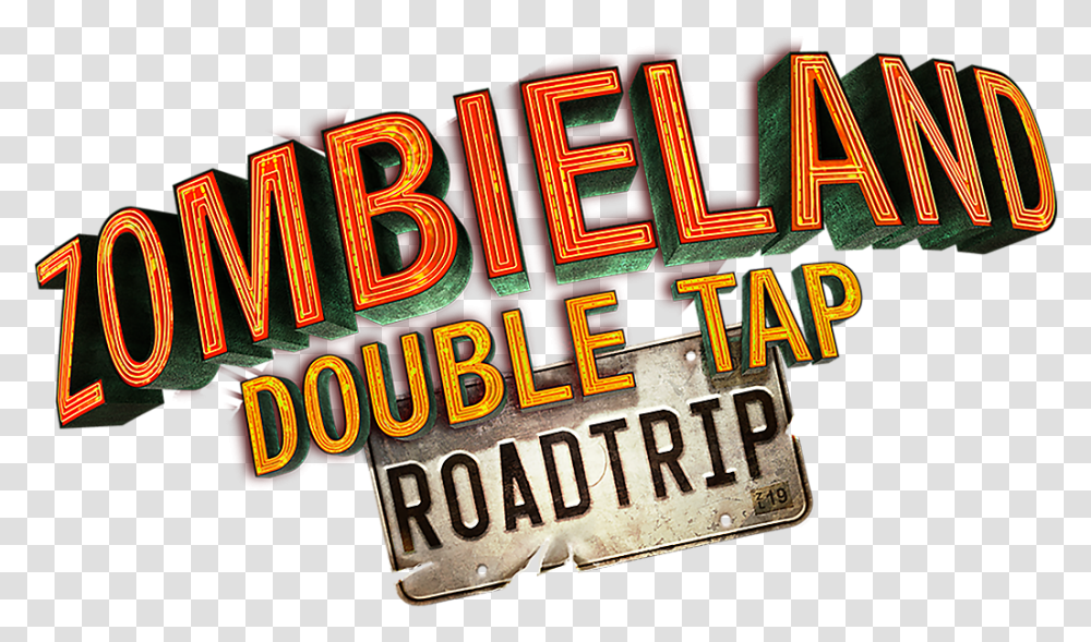 Double Tap Zombieland, Word, Text, Alphabet, Light Transparent Png