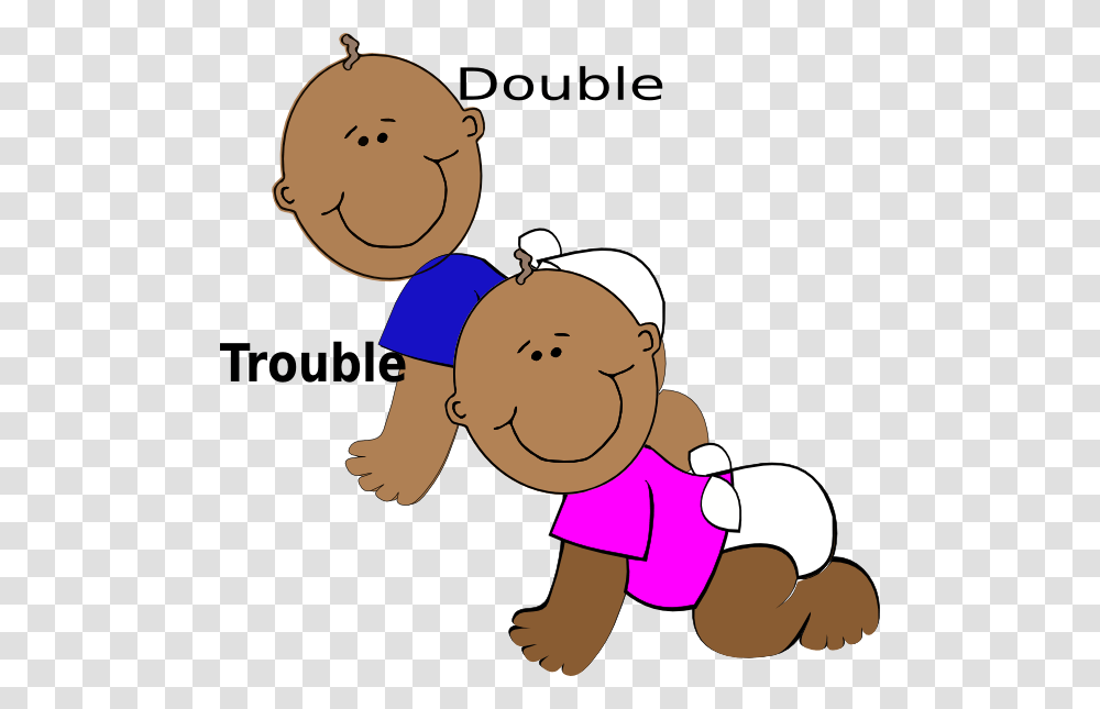 Double Trouble Clip Art, Baby, Crawling Transparent Png