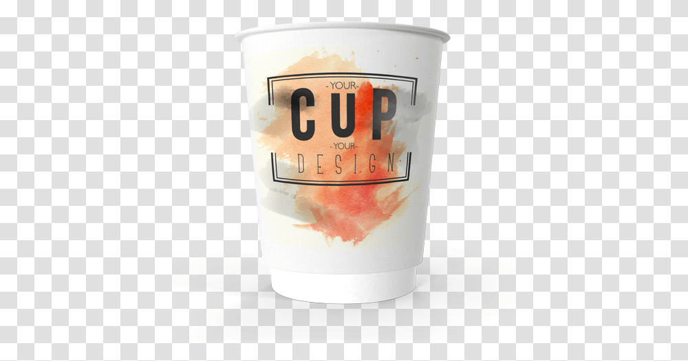 Double Wall Paper Cup 330 Ml Paper Cup, Dessert, Food, Yogurt, Cream Transparent Png