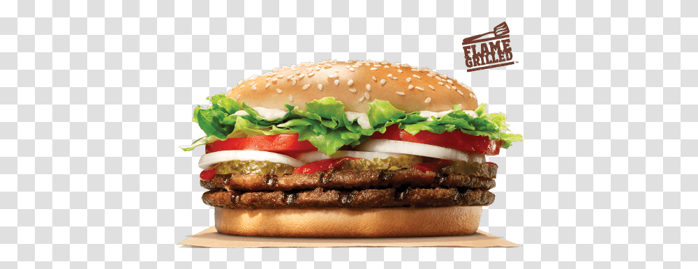 Double Whopper Burger King Full Size Download Double Whopper, Food Transparent Png