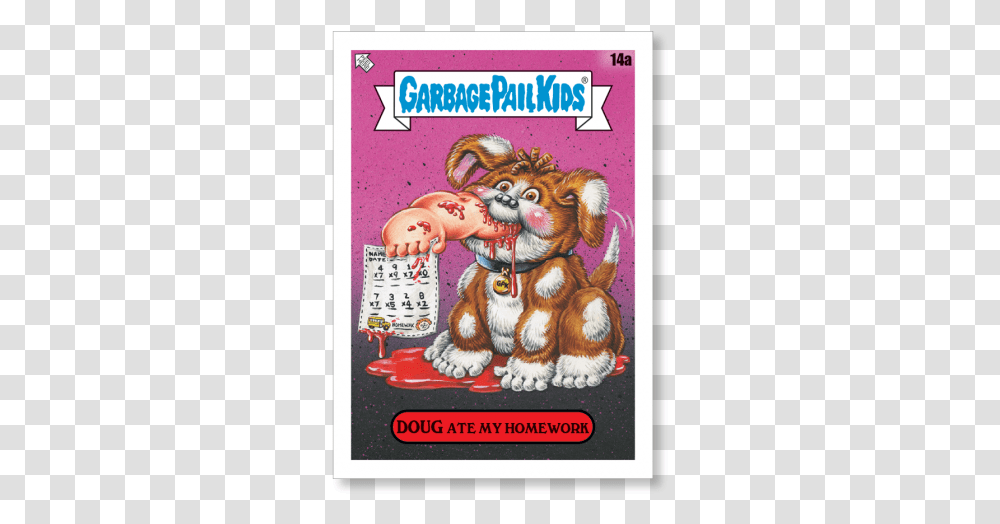 Doug Ate My Homework 2020 Gpk Series 1 Base Poster Garbage Pail Kids, Advertisement, Flyer, Paper Transparent Png
