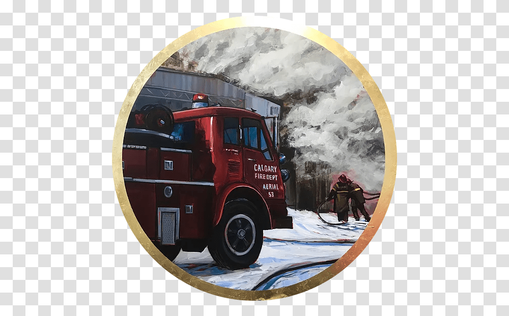 Doug Driediger Public Art Calgary Fire Headquarters Commercial Vehicle, Person, Human, Fire Truck, Transportation Transparent Png