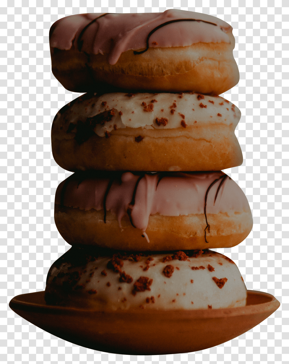 Doughnuts On Plate Food Transparent Png