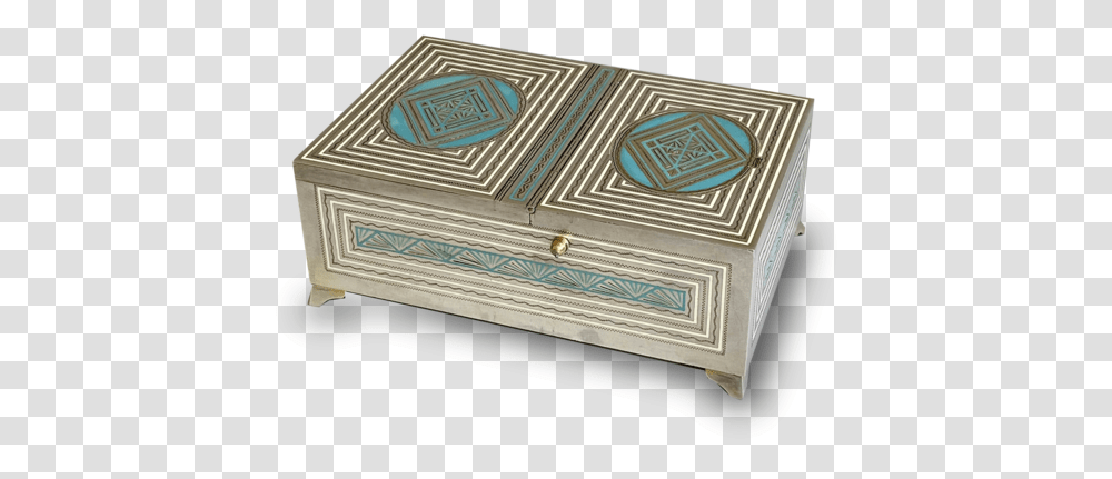 Douglas Fisher Silver And Enamel Art Deco Musical Decorative, Mailbox, Letterbox, Furniture, Table Transparent Png