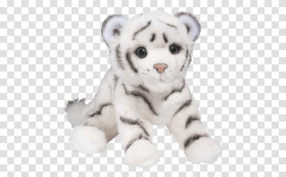 Douglas Silky White Tiger Cub White Tiger Stuffed Animal, Mammal, Wildlife, Bear, Cat Transparent Png