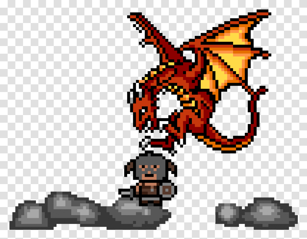 Dovahkiin And Ancient Dragon Pixel Art Dragon, Super Mario Transparent Png