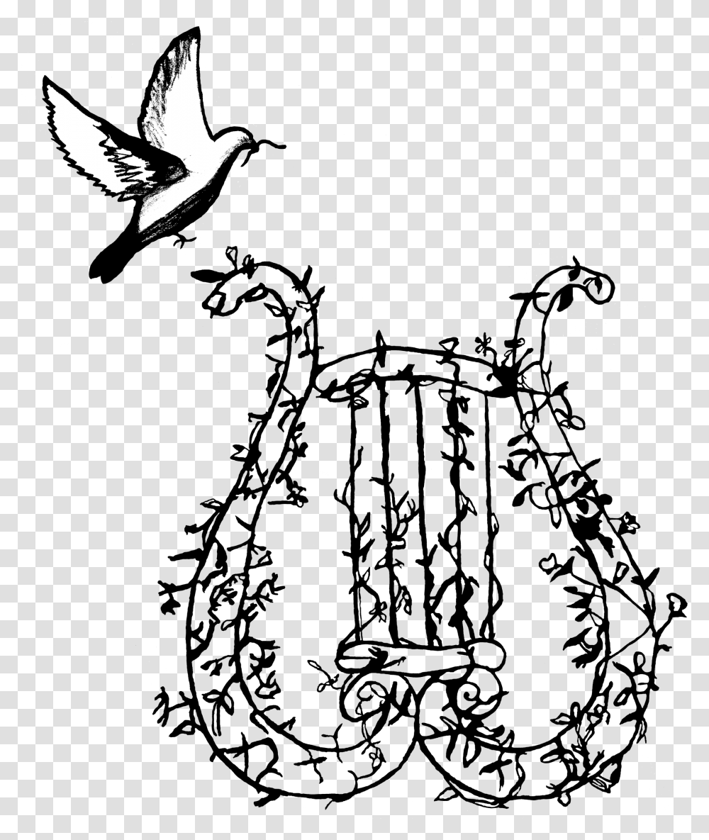 Dove And Lyre Swallow, Flying, Bird, Animal, Outer Space Transparent Png