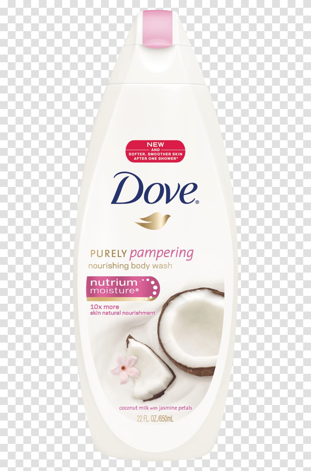 Dove Body Wash Coconut, Bottle, Vegetable, Plant, Food Transparent Png