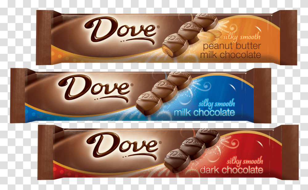 Dove Chocolate Bars Each Dove Candy Bar, Text, Sweets, Food, Bakery Transparent Png