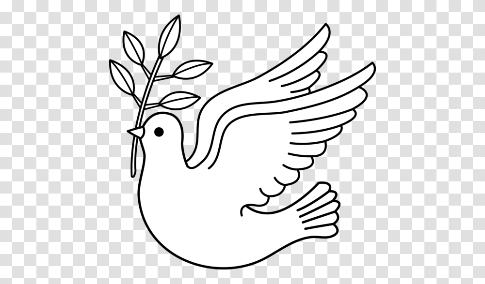 Dove Clipart Black And White, Bird, Animal, Stencil, Eagle Transparent Png