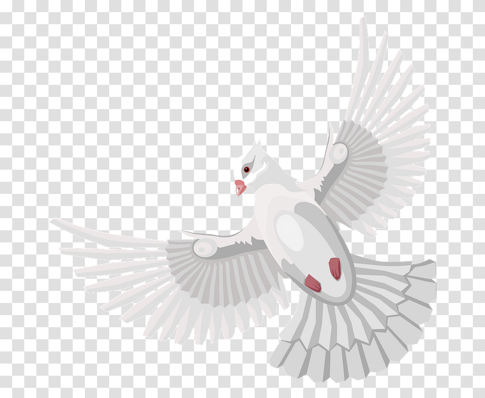 Dove Clipart Free Download Creazilla Lovely, Bird, Animal, Pigeon, Flying Transparent Png