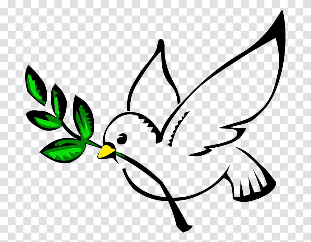 Dove Clipart Freedom, Green, Leaf, Plant, Flower Transparent Png