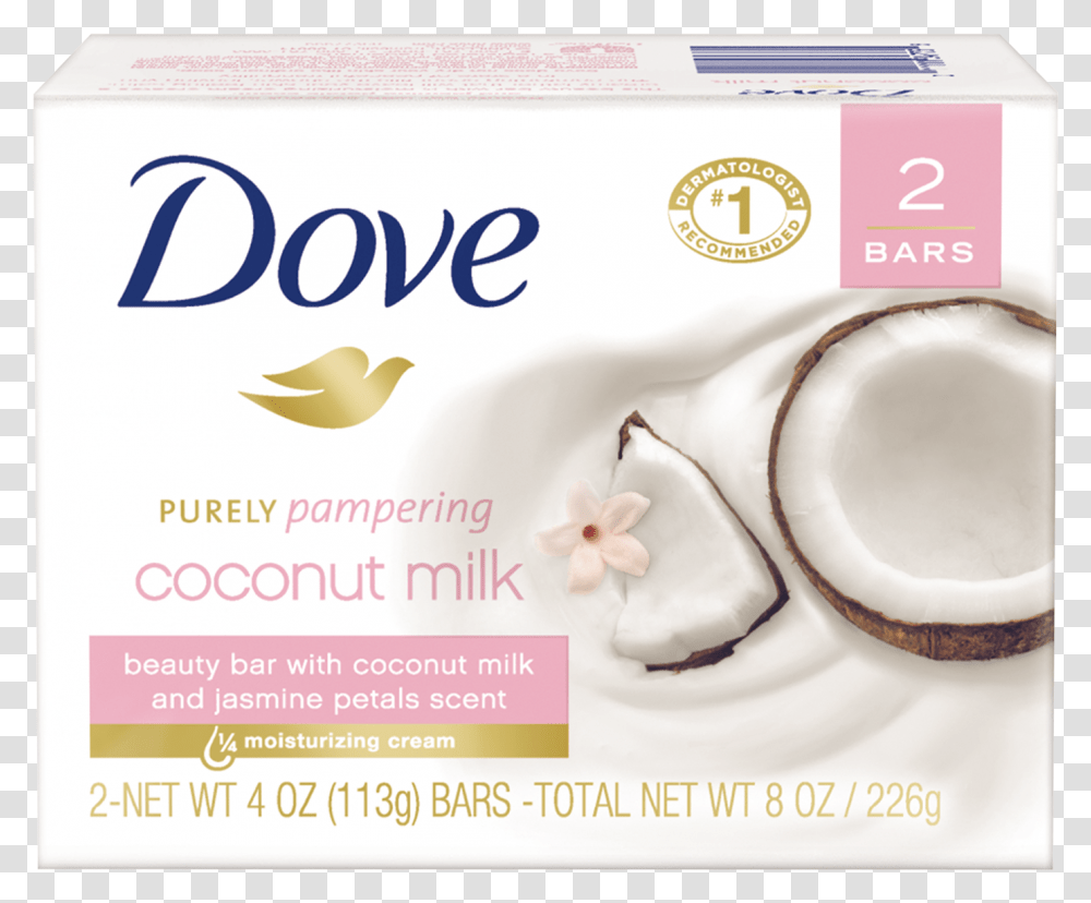 Dove Coconut Milk And Jasmine Bar Soap, Plant, Vegetable, Food, Fruit Transparent Png