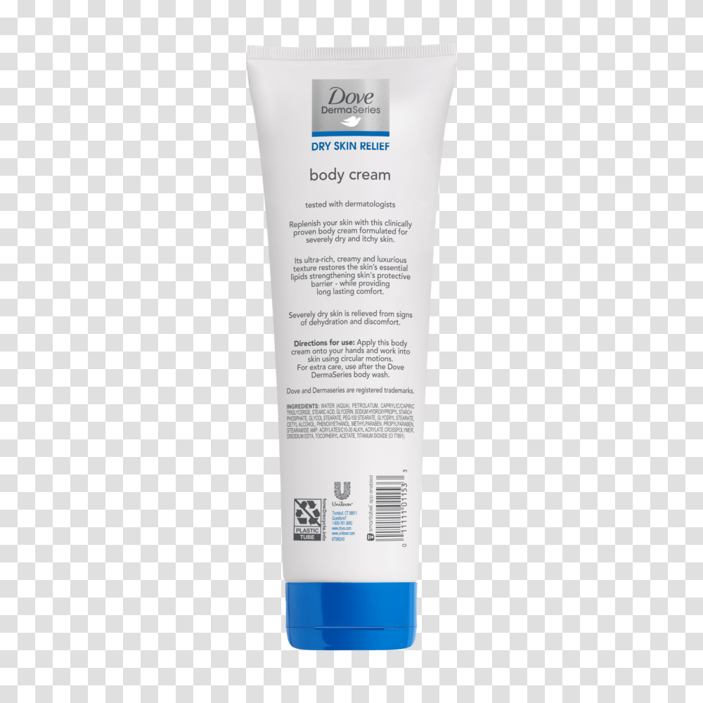 Dove Dermaseries Body Cream Body Cream Directions For Use, Bottle, Cosmetics, Sunscreen, Lotion Transparent Png