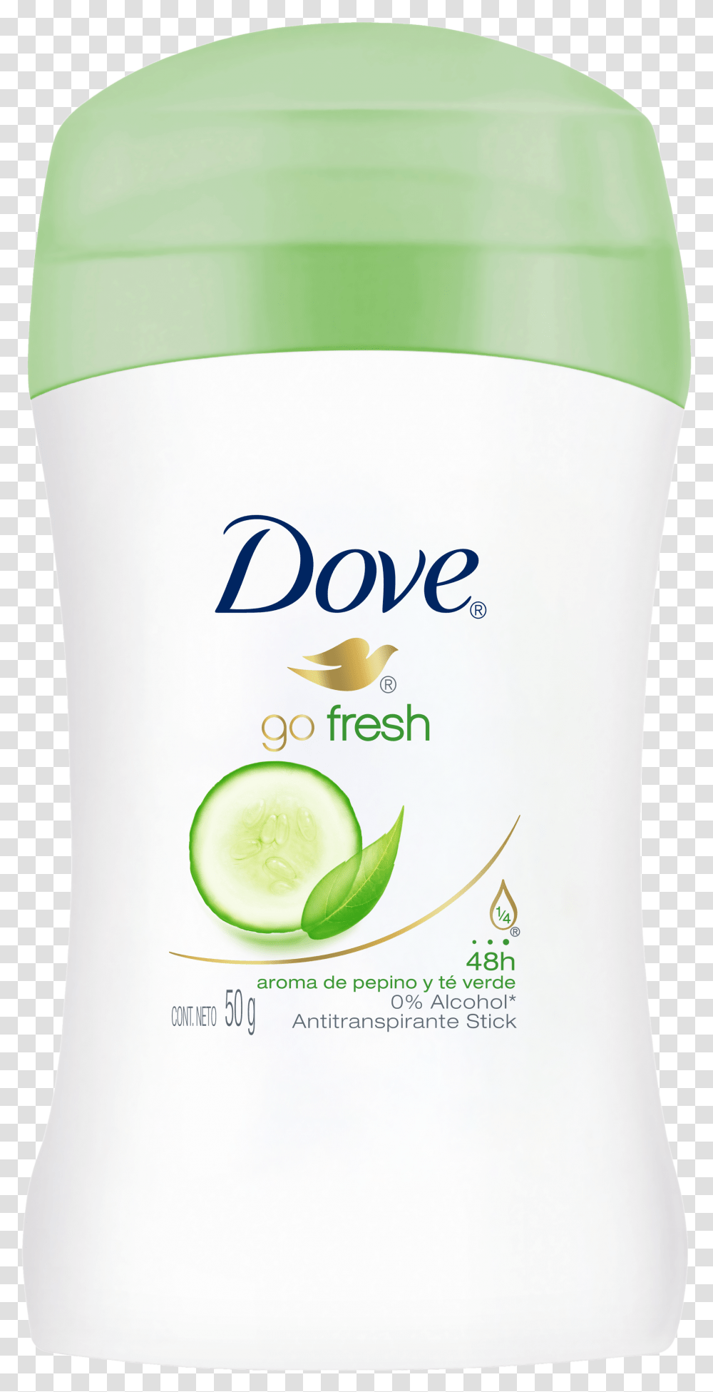 Dove Go Fresh Antitranspirante En Barra Pepino Y Te Dove, Bottle, Cosmetics, Plant, Beverage Transparent Png