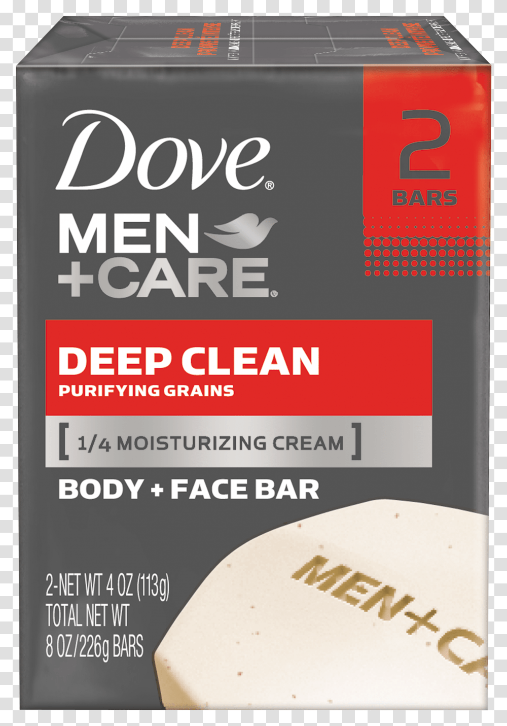 Dove Men Care Deep Clean Body And Face Bar Dove Men Care Red, Poster, Advertisement, Flyer, Paper Transparent Png