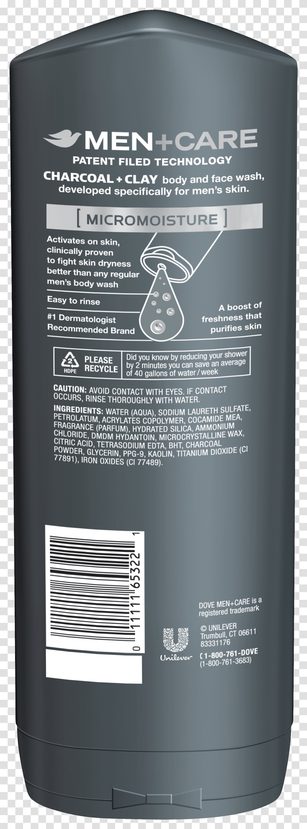 Dove Men Care Elements Charcoal Clay Body Wash Transparent Png