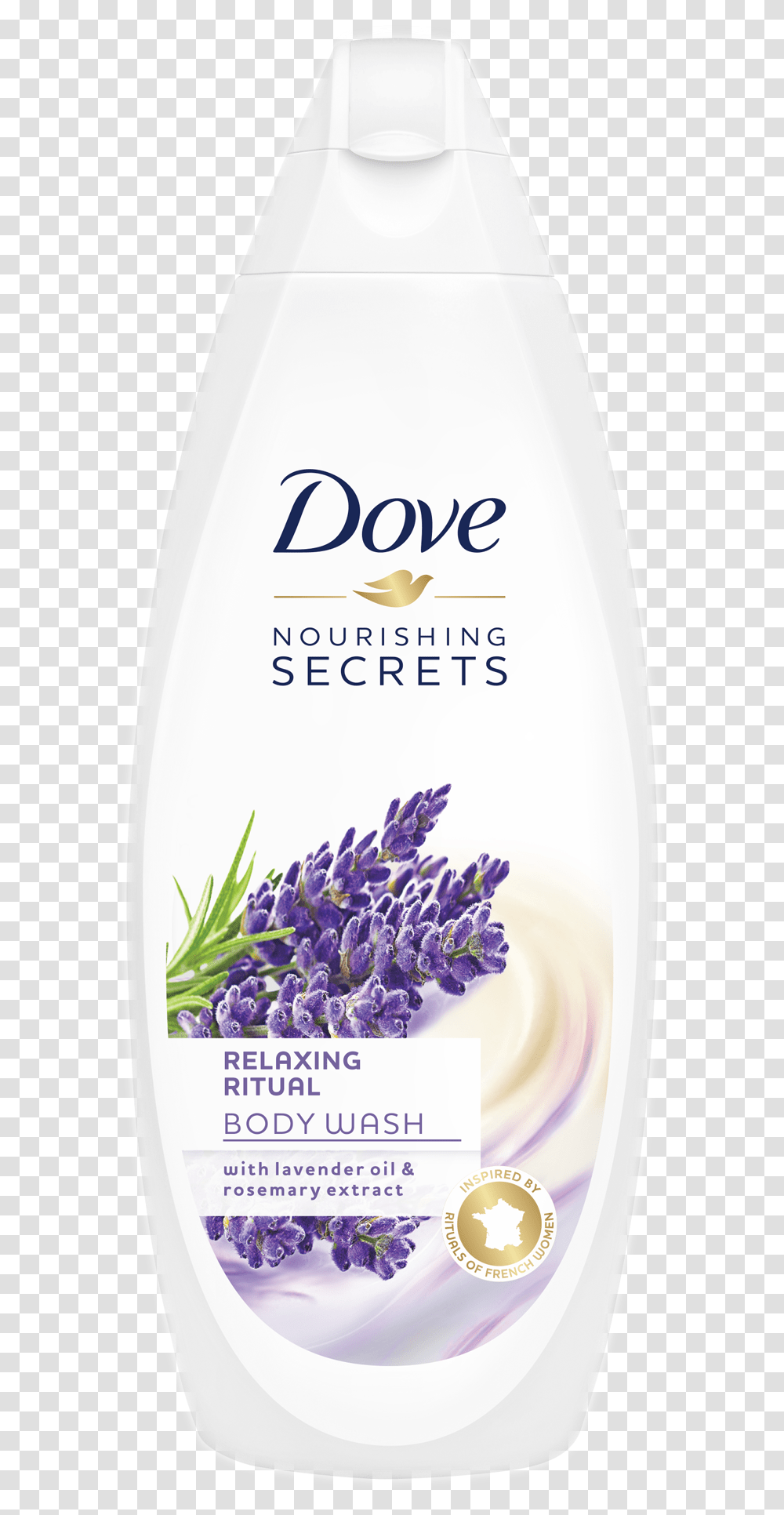 Dove Relaxing Ritual Body Wash Dove Nourishing Secrets Relaxing Body Wash, Bottle, Lavender, Plant, Shampoo Transparent Png