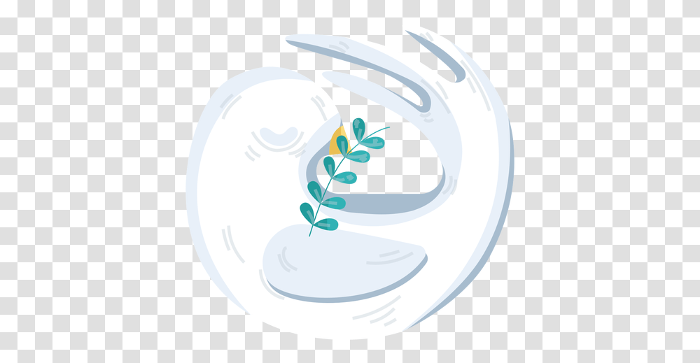 Dove Round Peace Symbol & Svg Vector File Circle, Plant, Text, Cutlery Transparent Png