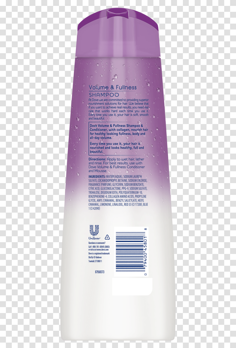 Dove Volume And Fullness Shampoo, Bottle, Tin, Aluminium, Can Transparent Png