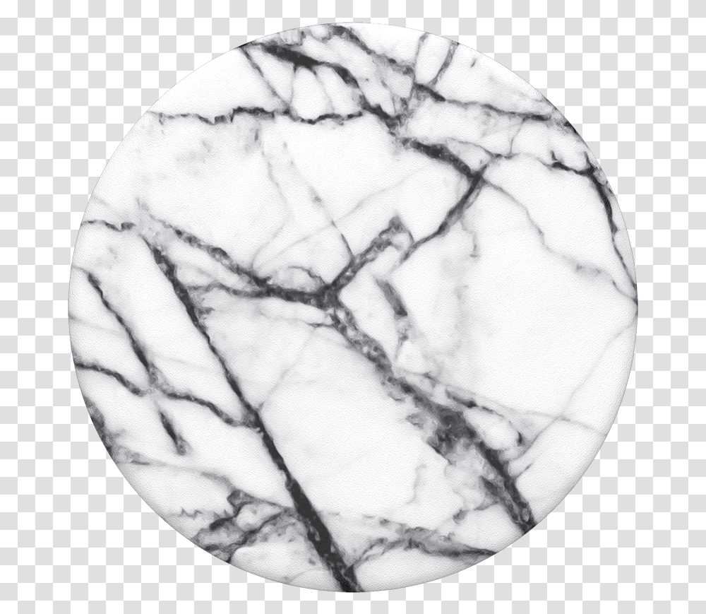 Dove White Marble Black And White Marble Popsocket, Sphere, Diamond, Gemstone, Jewelry Transparent Png