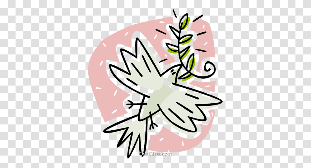 Dove With An Olive Branch In Its Mouth Royalty Free Vector Clip, Poster, Drawing Transparent Png