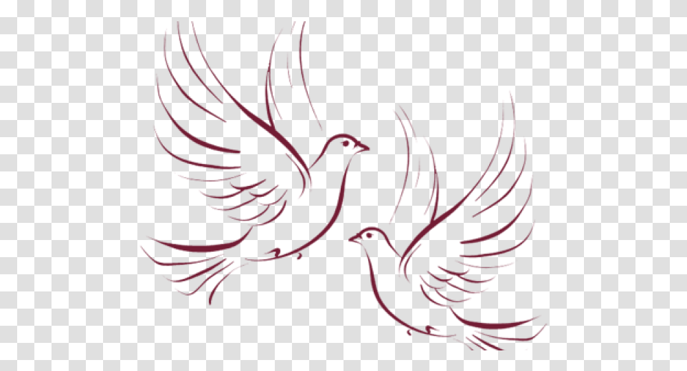 Doves Clipart Wedding Wedding Doves, Animal, Bird, Pattern, Plant Transparent Png