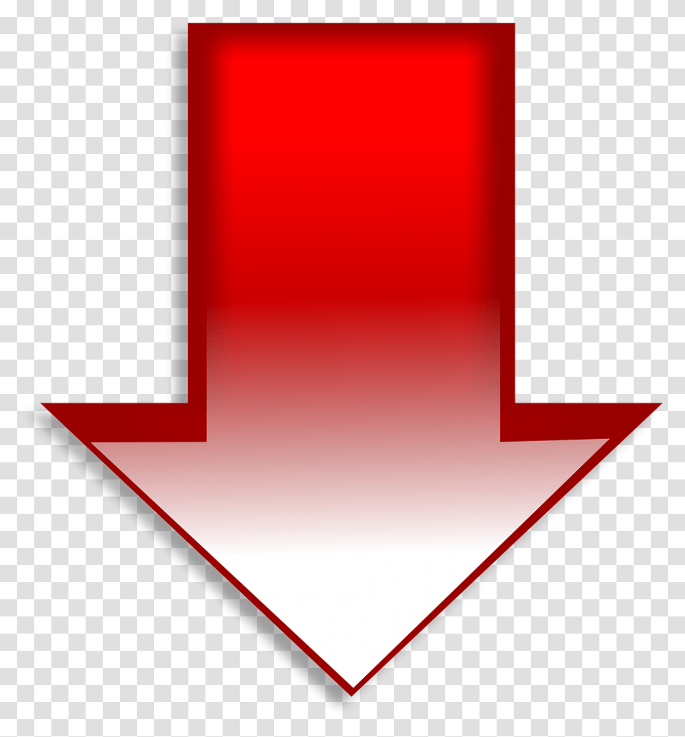 Down Arrow 3d Red, Logo, Trademark Transparent Png