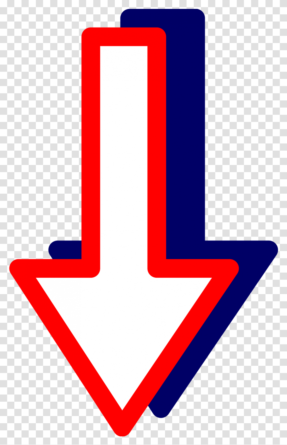 Down Arrow Clip Art Clipart Clipart Down Arrow Down Arrow Red White Blue, Symbol, Logo, Trademark, Emblem Transparent Png