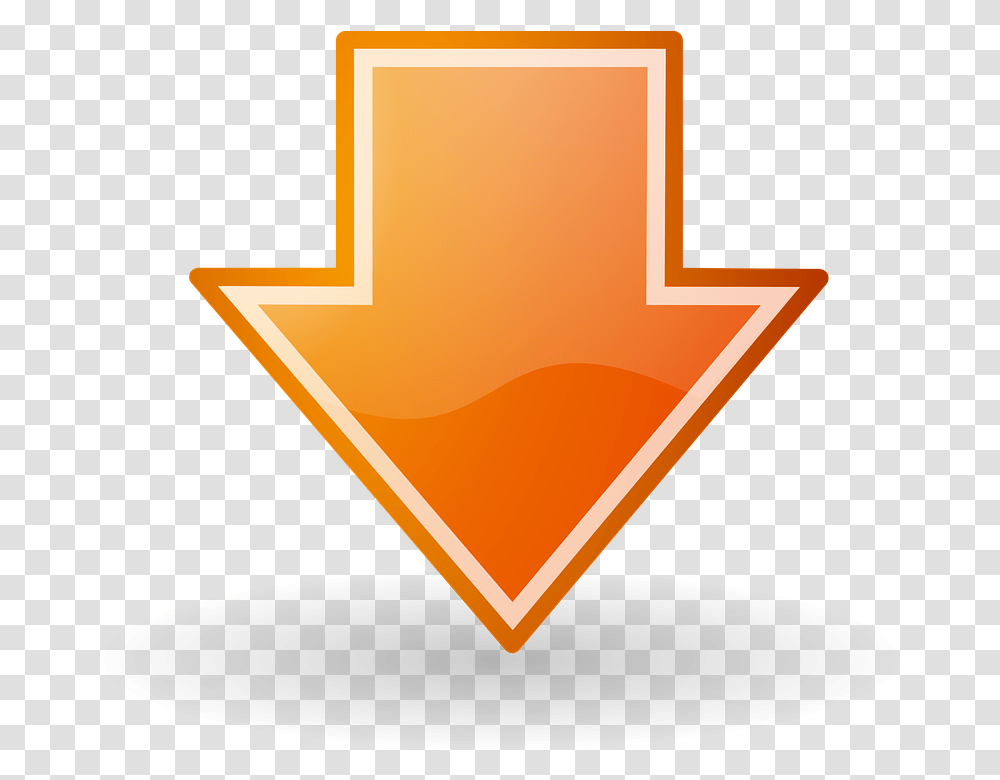 Down Arrow Icon, Logo, Trademark, Triangle Transparent Png