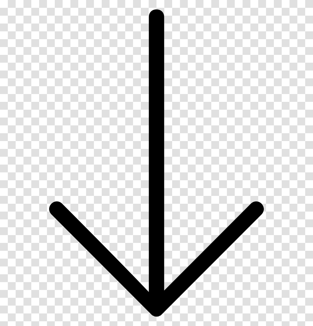 Down Arrow Seta Para Baixo Simbolo, Anchor, Hook, Emblem Transparent Png
