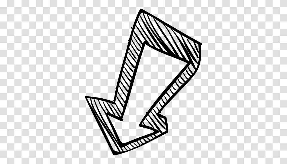 Down Arrow Sketch, Stencil, Stand Transparent Png