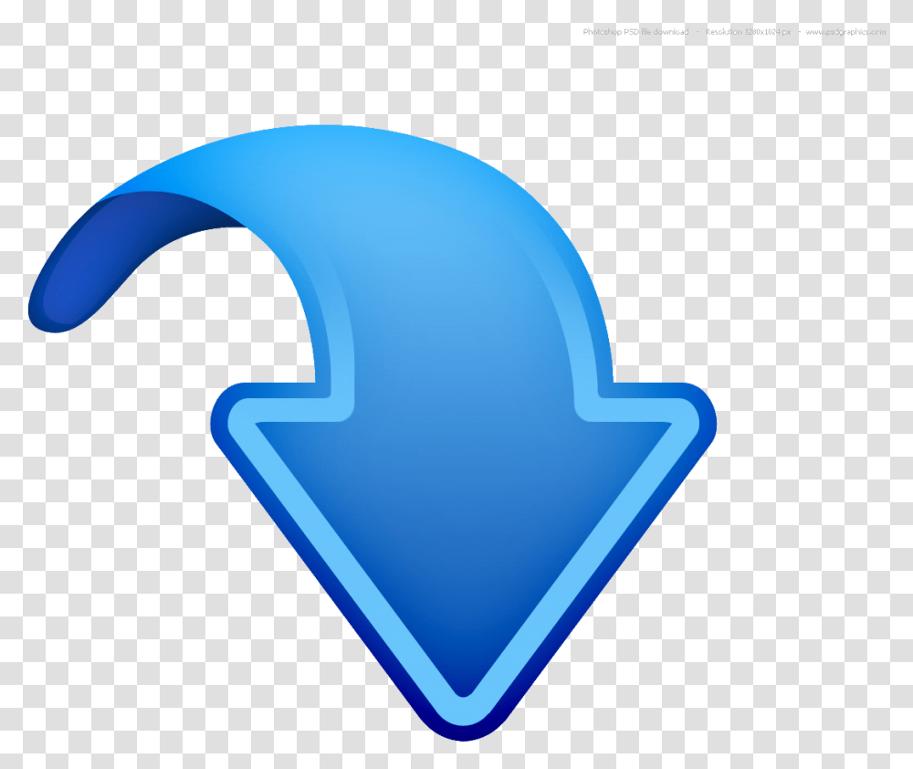 Down Blue Arrow Down Symbol, Electronics, Triangle, Light, Graphics Transparent Png