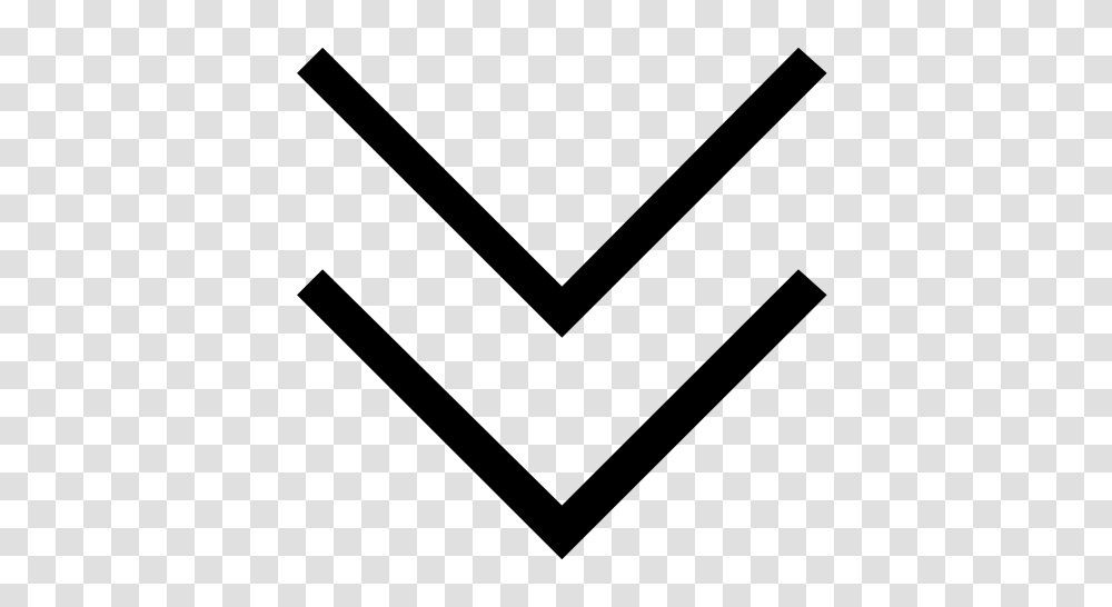Down Double Arrow Double Down Icon With And Vector Format, Gray, World Of Warcraft Transparent Png