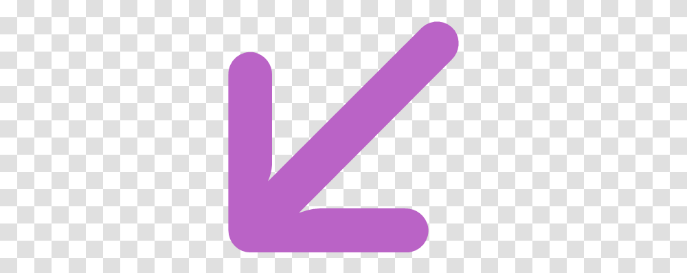 Down Left Arrow Direction Pointer Icon Bold Purple, Text, Number, Symbol, Alphabet Transparent Png