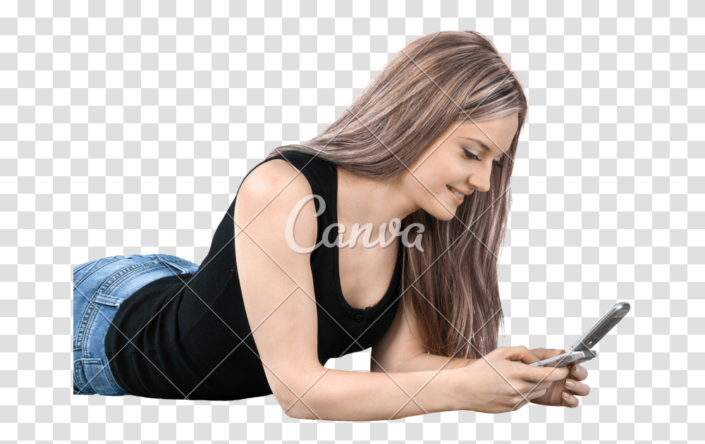 Down Photos By Canva, Person, Female, Sitting, Woman Transparent Png