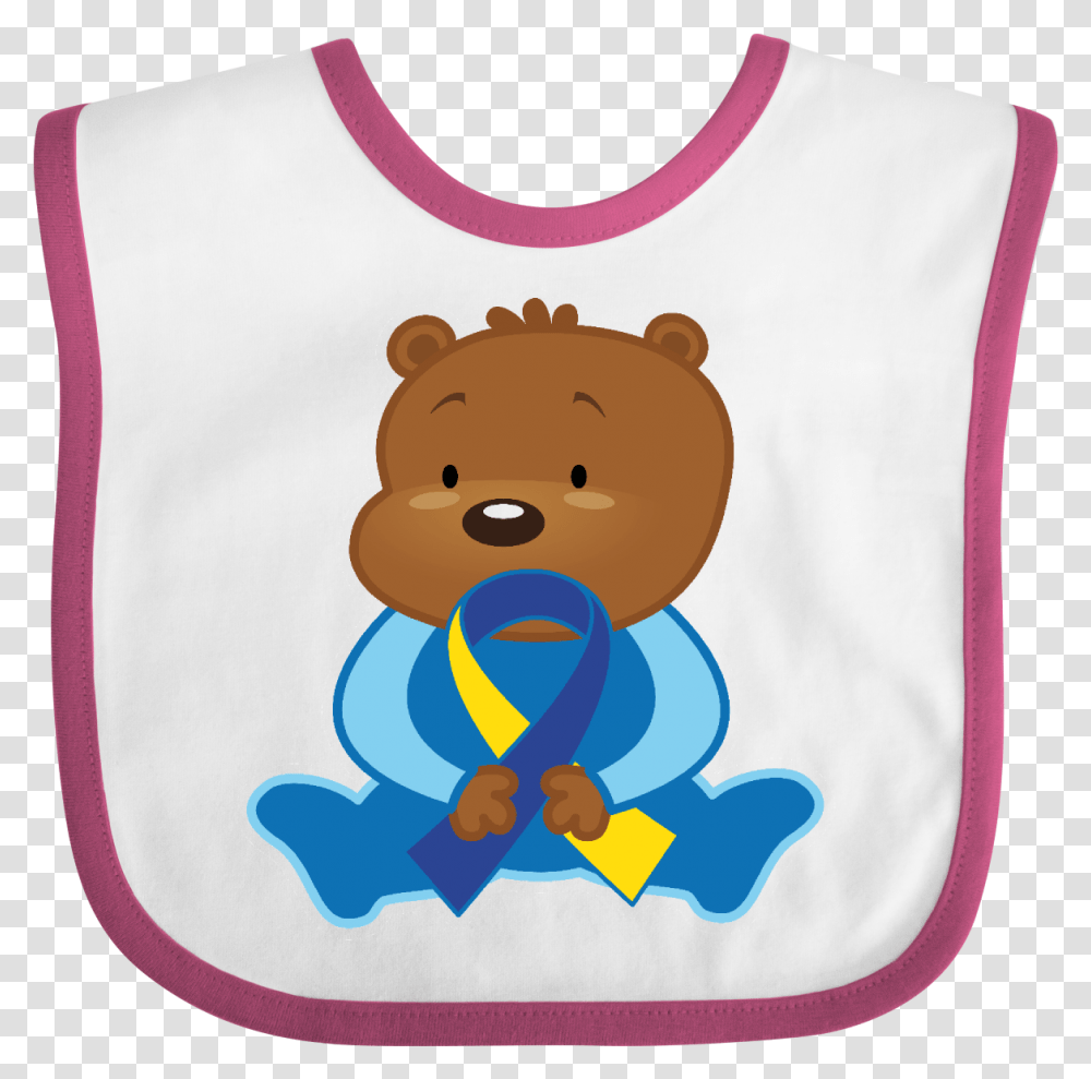 Down Syndrome Bear Baby Bib 9 Awareness Ribbon Transparent Png