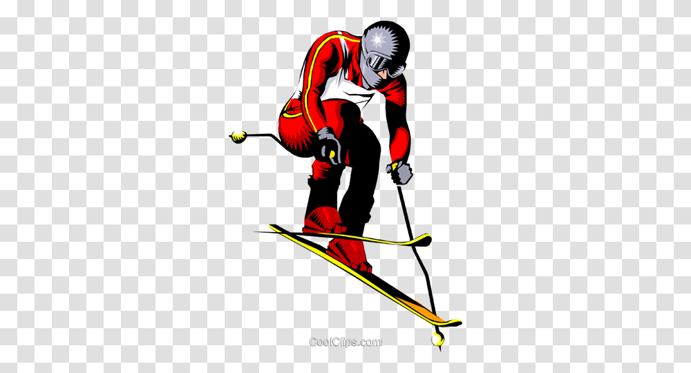 Downhill Skiing Clipart Free Clipart, Person, Outdoors, Nature, Sport Transparent Png