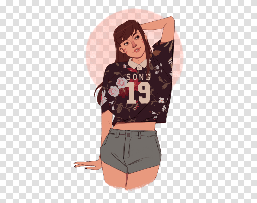 Download 0 Replies Retweets 5 Likes Casual Dva Art Casual Dva, Clothing, Sleeve, Soccer Ball, Person Transparent Png
