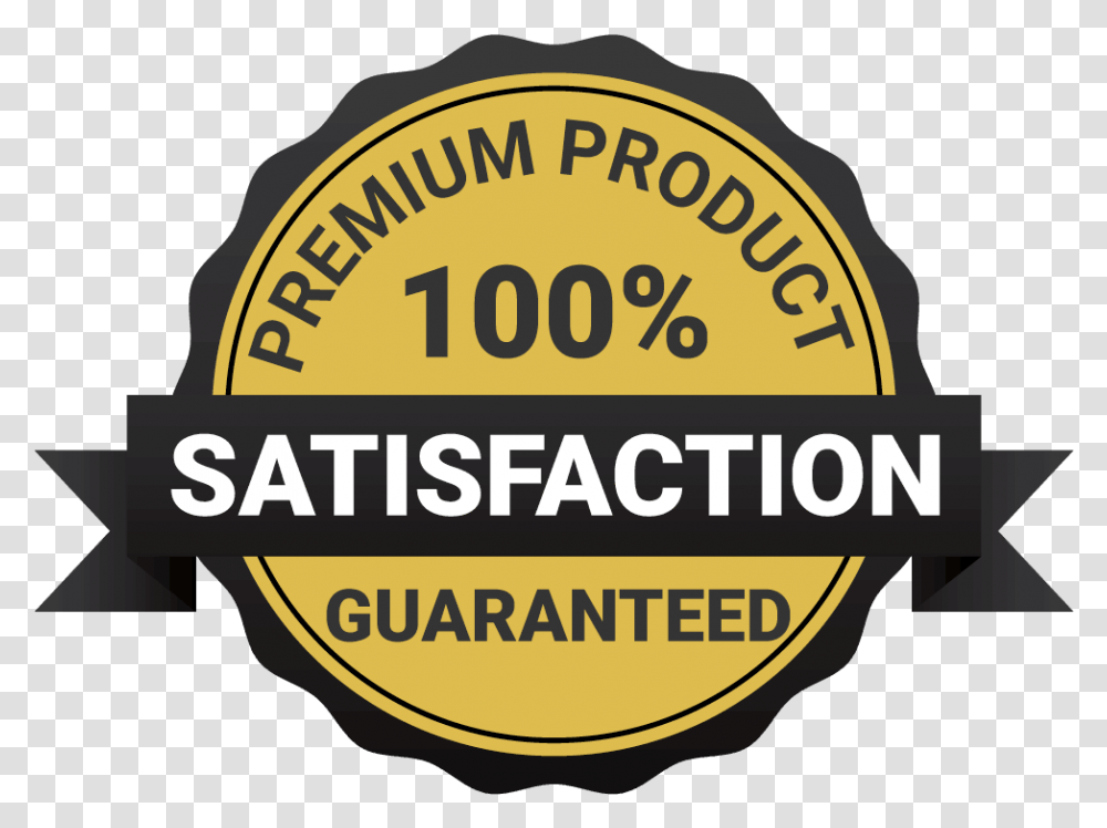 Download 100 Satisfaction Guarantee Label Image With Big, Text, Logo, Symbol, Word Transparent Png